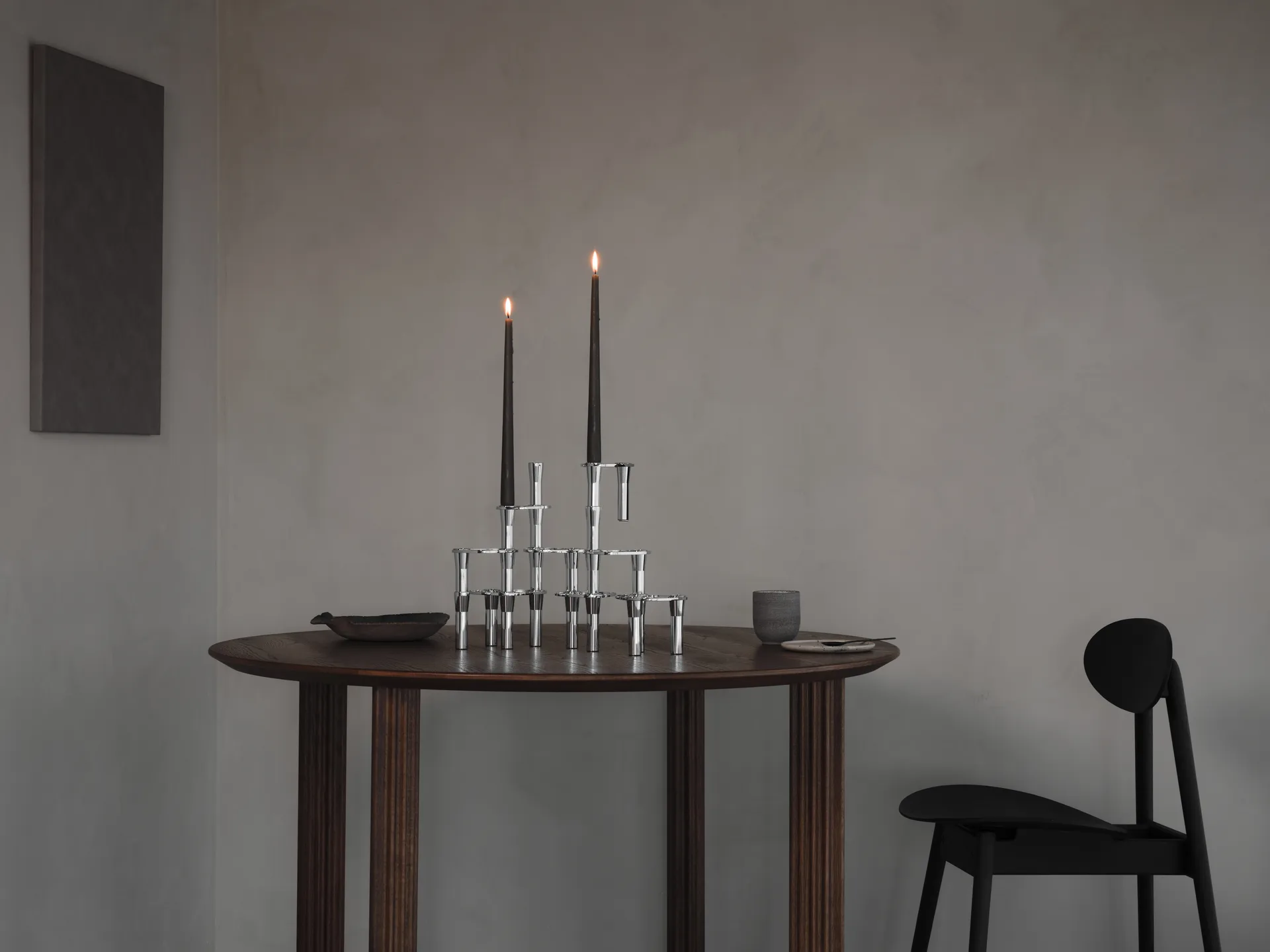 Lind Curve kombinerbar ljusstake krom, Double LIND DNA