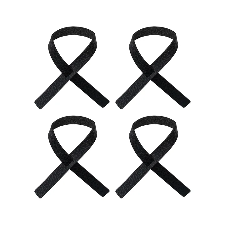 Loop servettring 4-pack - Svart antracit - LIND DNA