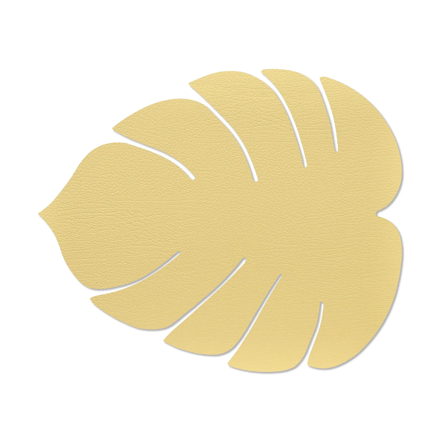 Monstera Leaf Hippo bordstablett L, Guld LIND DNA