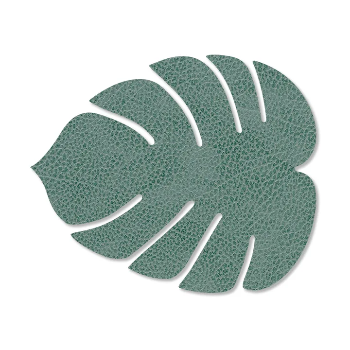 Monstera Leaf Hippo glasunderlägg - Pastellgrön - LIND DNA