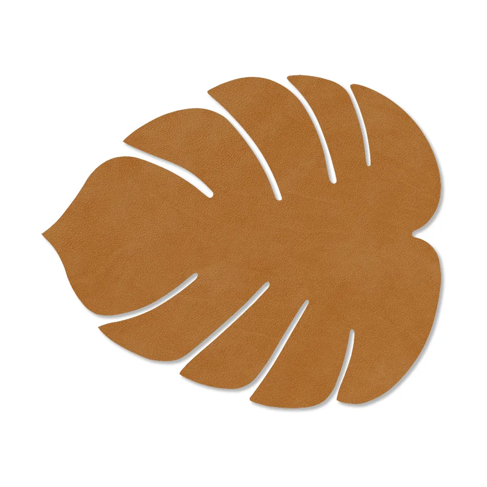 Monstera Leaf Nupo bordstablett S, Burned curry LIND DNA