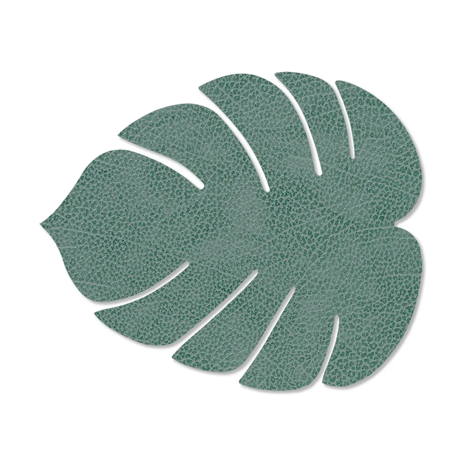 Monstera Leaf Nupo bordstablett S, Pastellgrön LIND DNA