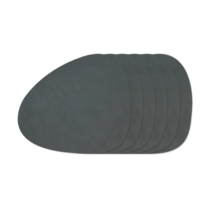 Nupo Curve bordstablettset - Anthracite, 6-pack - LIND DNA