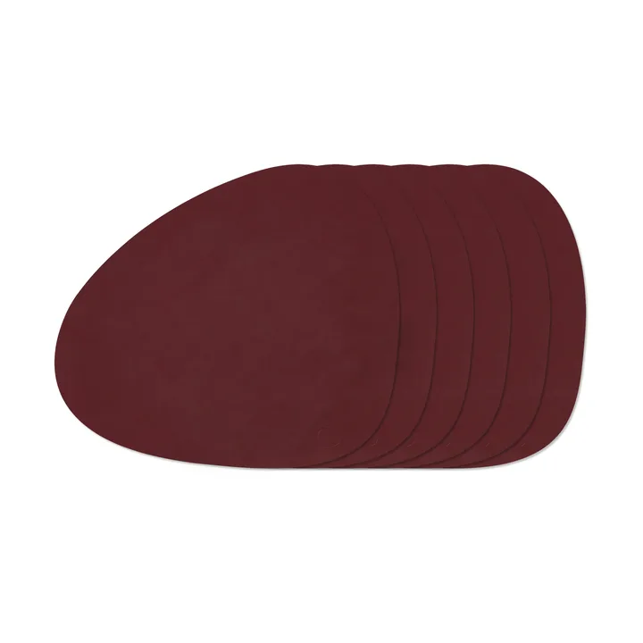 Nupo Curve bordstablettset - Burgundy, 6-pack - LIND DNA