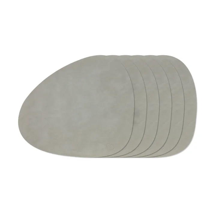 Nupo Curve bordstablettset - Light Grey, 6-pack - LIND DNA