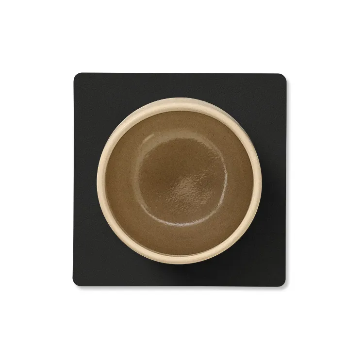 Nupo glasunderlägg square, Black ink LIND DNA