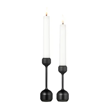 Silhouette ljusstake 2 delar - Black - LIND DNA