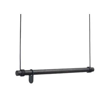 Swing klädhängare - oak black, m, snöre black - LIND DNA