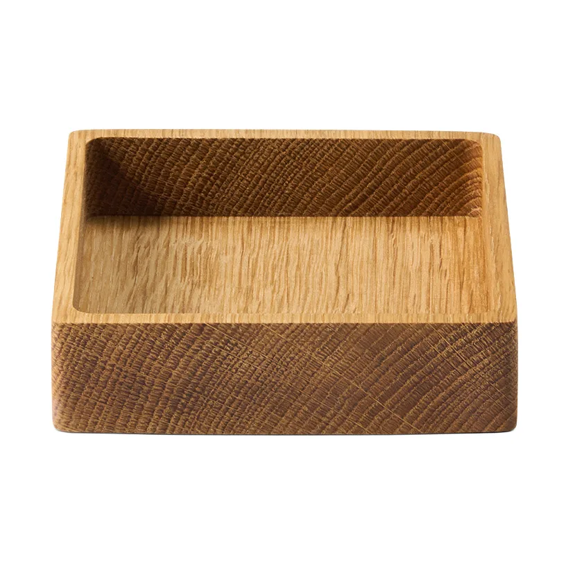 Wood Box förvaring till glasunderlägg, Nature-oak, square, S LIND DNA