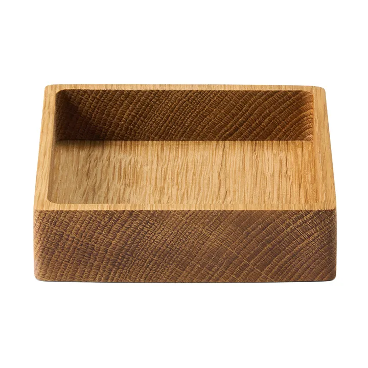 Wood Box förvaring till glasunderlägg - Nature-oak, square, S - LIND DNA