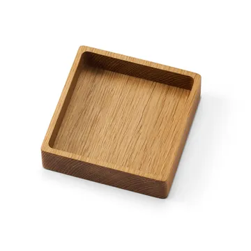 Wood Box förvaring till glasunderlägg - Nature-oak, square, S - LIND DNA