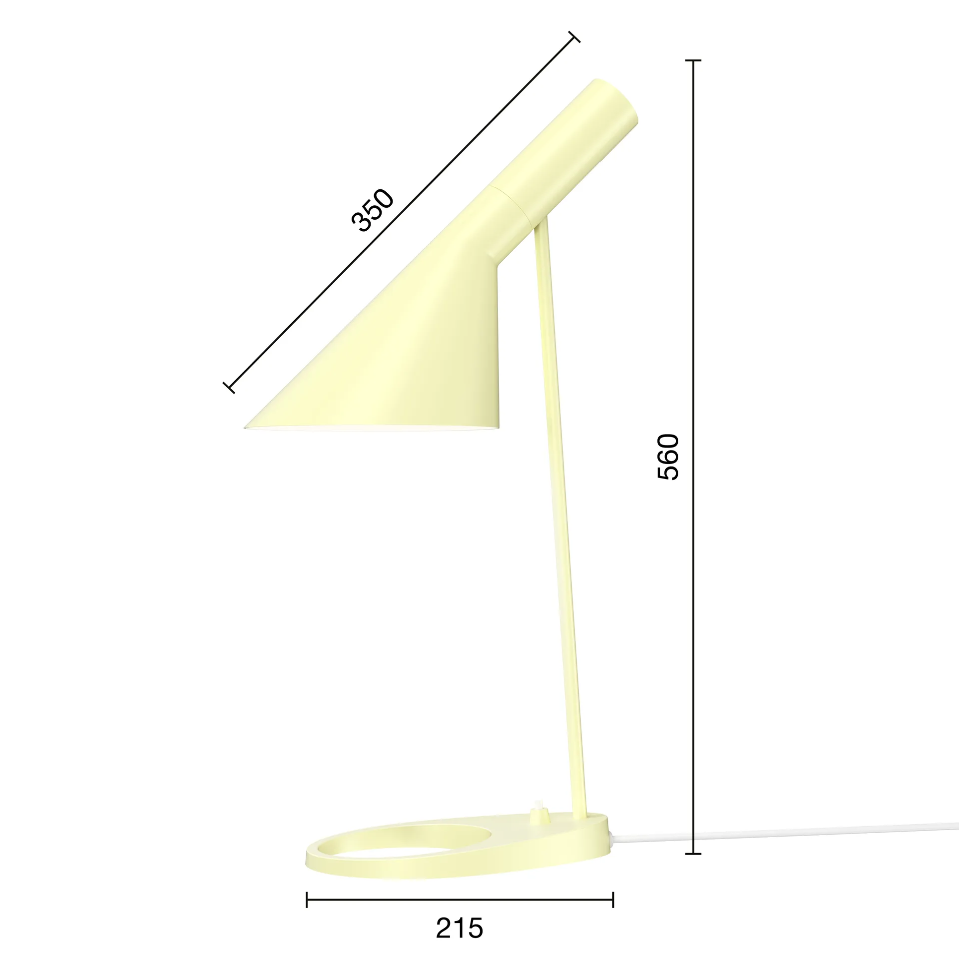 AJ bordslampa, Soft lemon Louis Poulsen