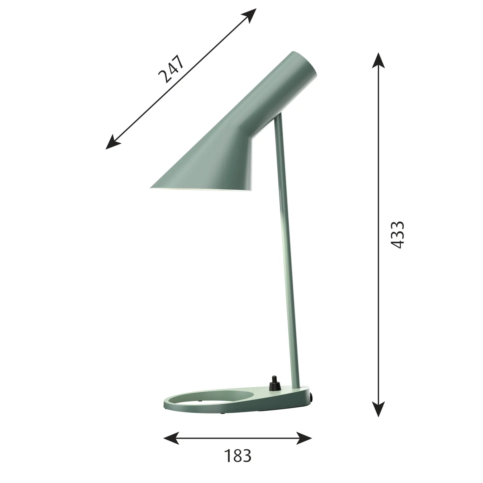 AJ MINI bordslampa, Ljus petroleum Louis Poulsen