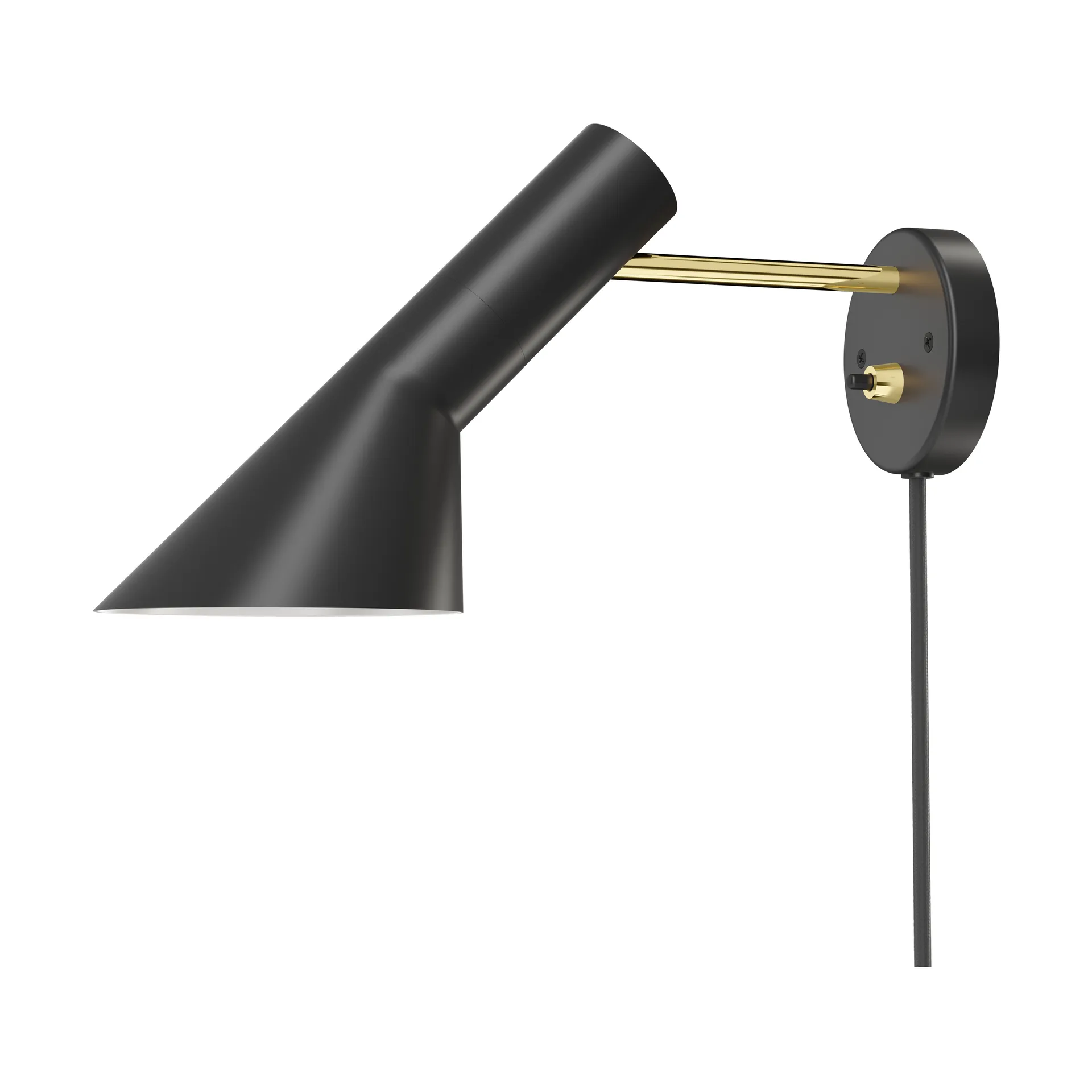 AJ vägglampa, Brass-black Louis Poulsen