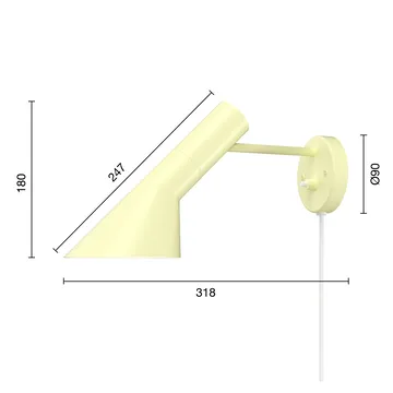 AJ vägglampa - Soft lemon - Louis Poulsen