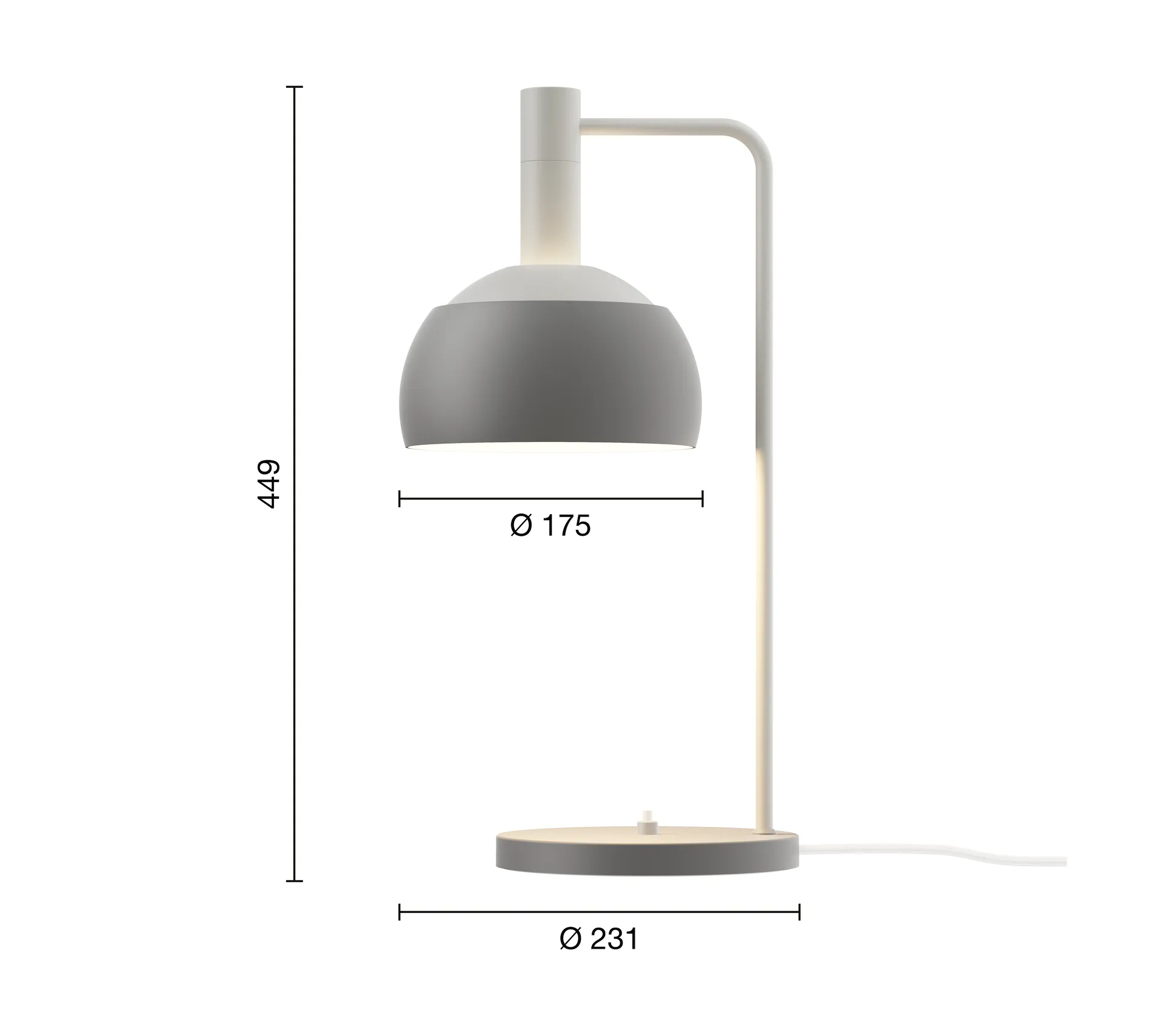 FJ Elements bordslampa Ø17,5 cm, Original grey Louis Poulsen