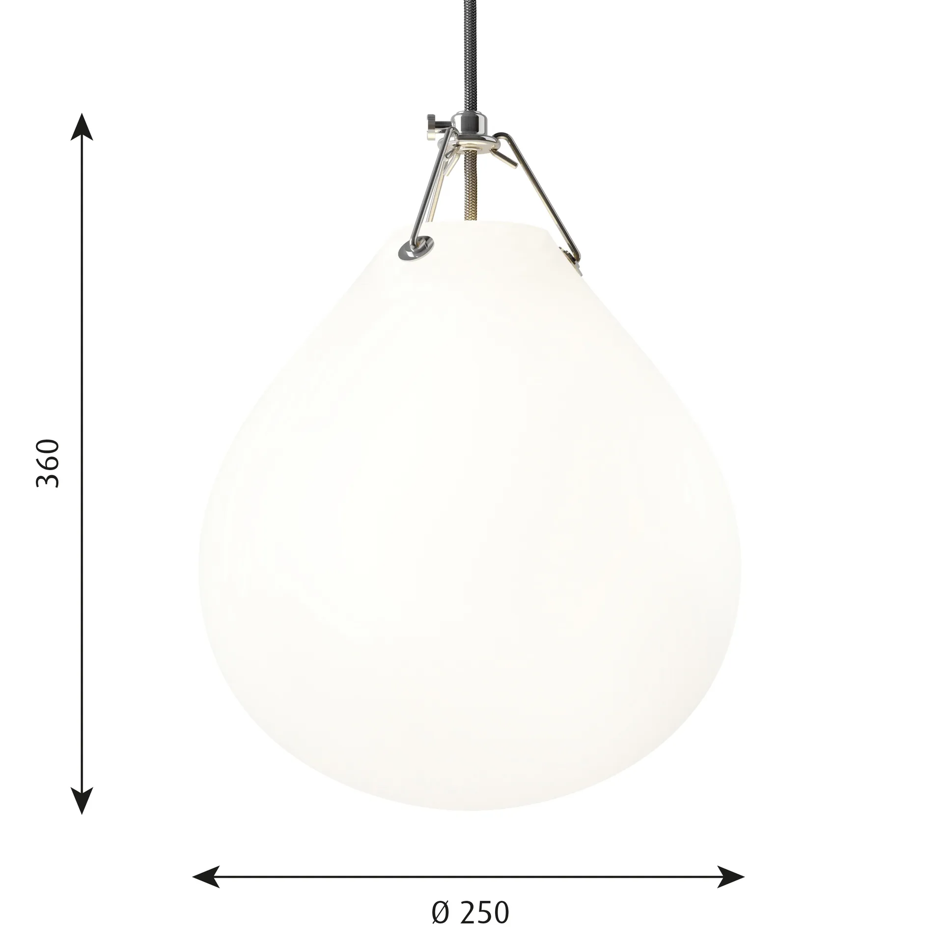 Moser pendel Ø25 cm, Matt vit Louis Poulsen