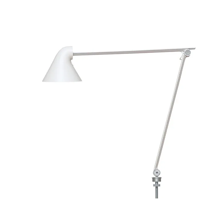 NJP skrivbordslampa - Vit, stift ø10 cm, 3000k - Louis Poulsen