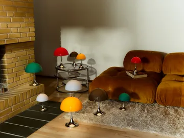 Panthella 250 portabel bordslampa V3 - Original Opal Brown - Louis Poulsen