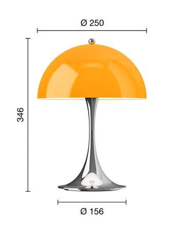 Panthella 250 portabel bordslampa V3 - Original Opal Orange - Louis Poulsen
