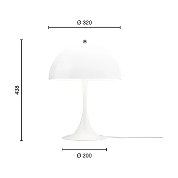Panthella 320 bordslampa - Opal white - Louis Poulsen