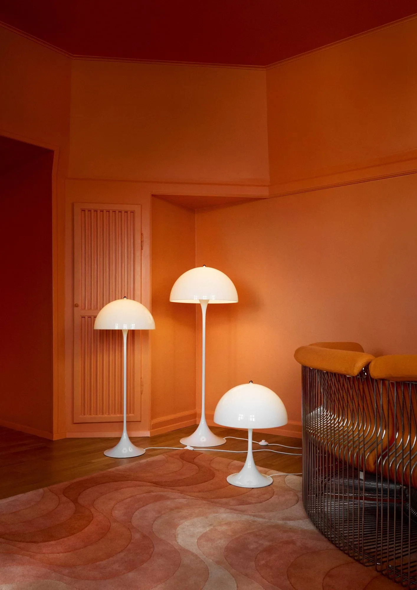Panthella 400 bordslampa, V3, Opal whie Louis Poulsen