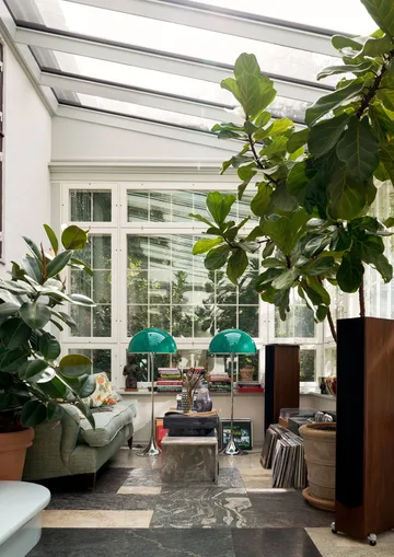 Panthella 500 golvlampa - Original opal green - Louis Poulsen