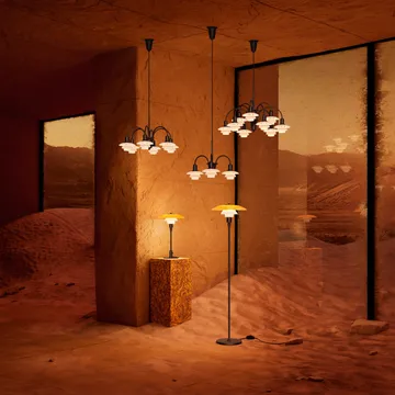 PH 1/1 Chandelier Centenary Edition ljuskrona - Brass-dusty terracotta, 3 armar - Louis Poulsen