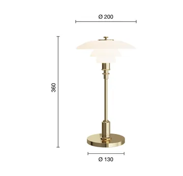 PH 2/1 Portable bordslampa - Brass - Louis Poulsen