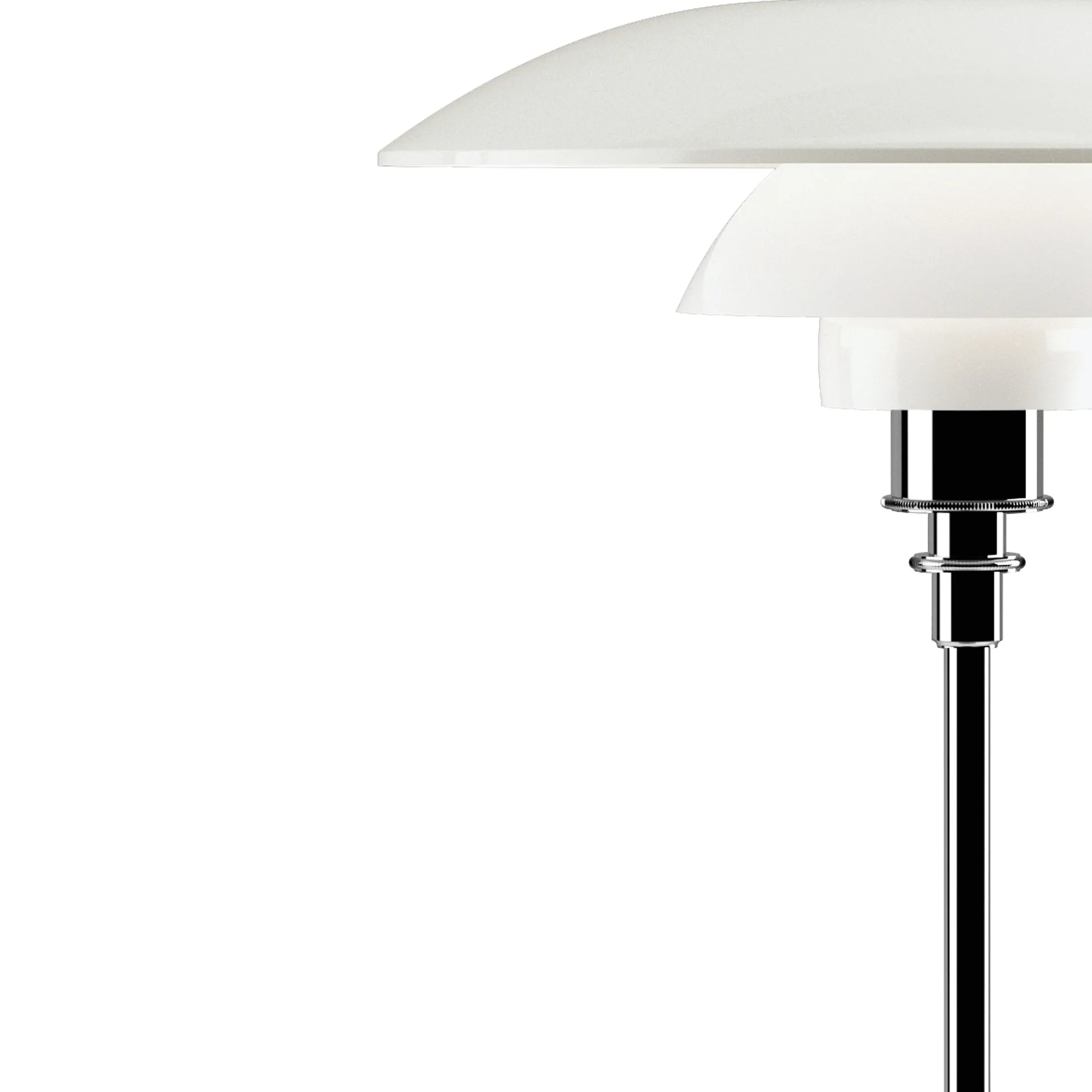 PH 3½-2½ opalglas bordslampa, Krom Louis Poulsen