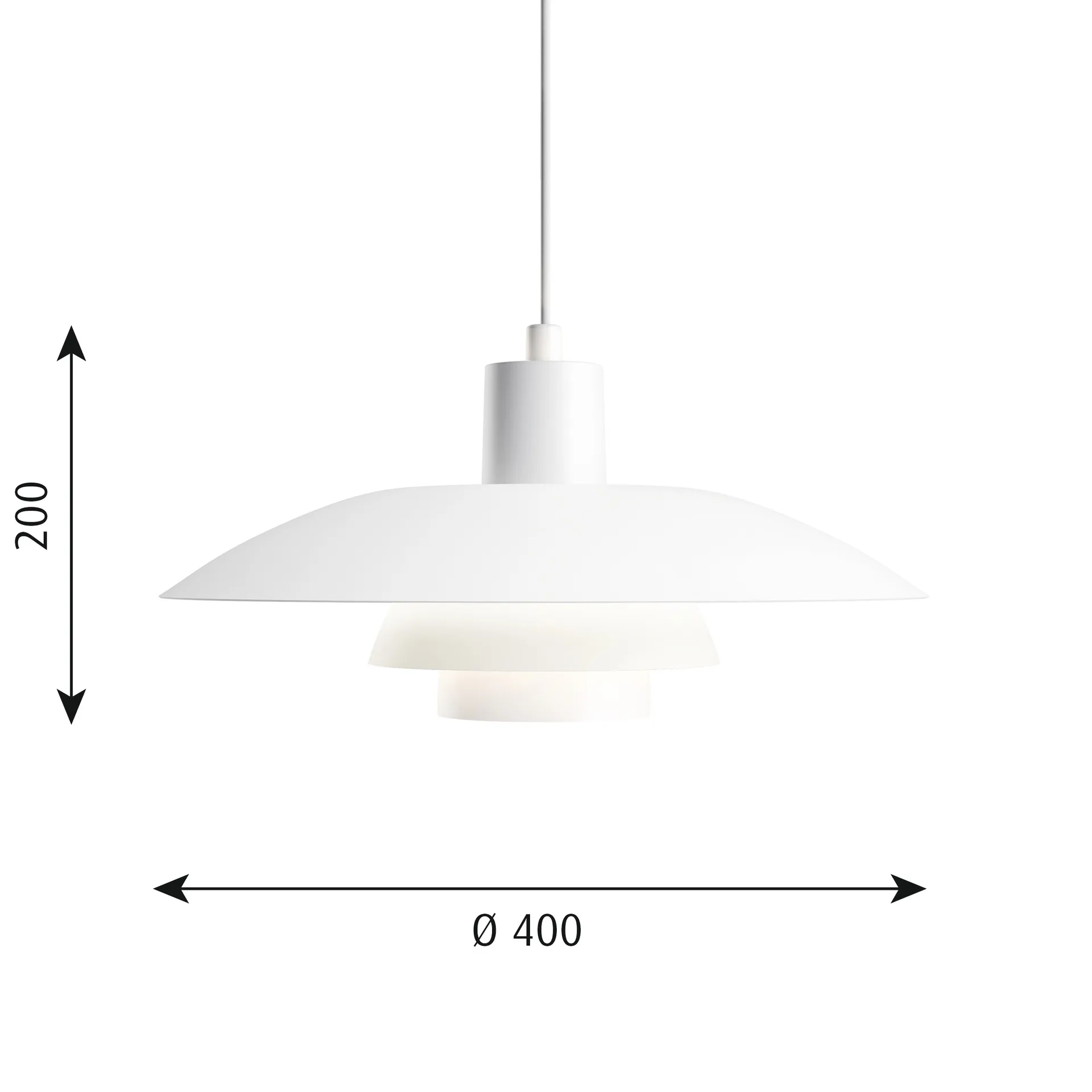 PH 4/3 pendel Ø40 cm, Vit Louis Poulsen