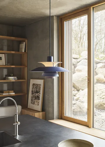PH 5 pendel - Ø500, Monokrom Dusty indigo - Louis Poulsen