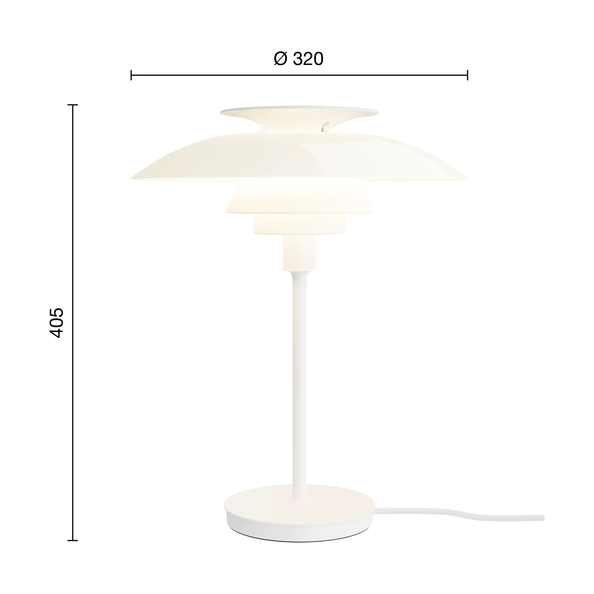 PH 80 bordslampa, Vit opal, vit Louis Poulsen