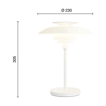 PH 80 portabel bordslampa - Vit opal, vit - Louis Poulsen