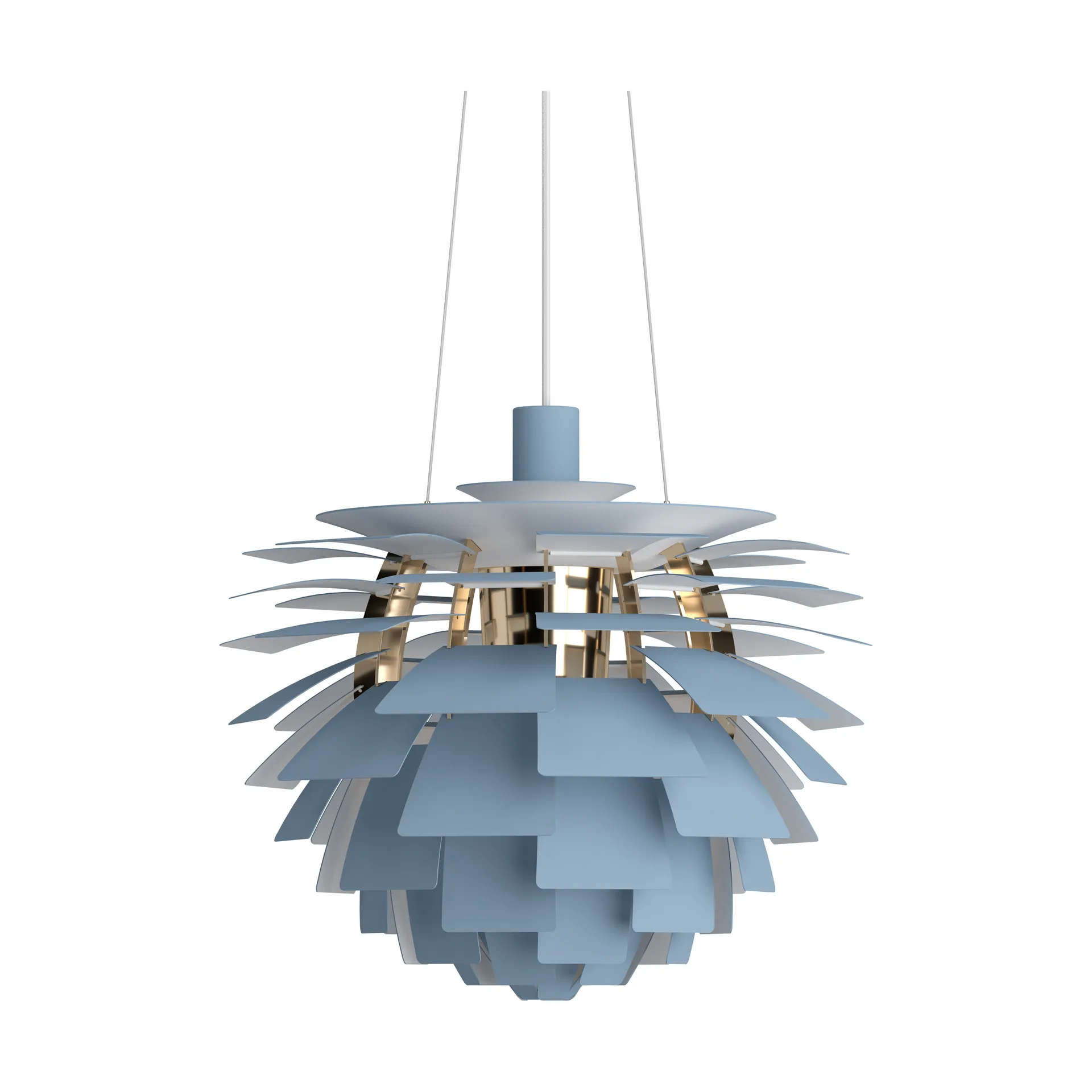 PH Artichoke pendel Ø48 cm, Dusty blue-brass metallised Louis Poulsen