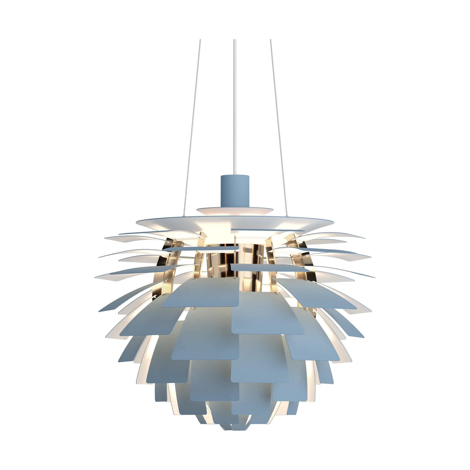 PH Artichoke pendel Ø48 cm, Dusty blue-brass metallised Louis Poulsen
