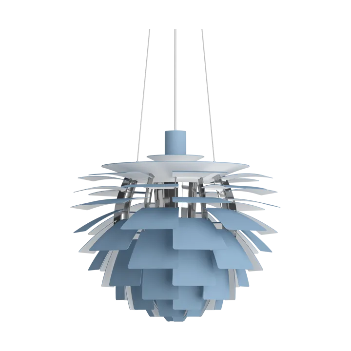PH Artichoke pendel Ø48 cm - Dusty blue-high lustre chrome plated - Louis Poulsen