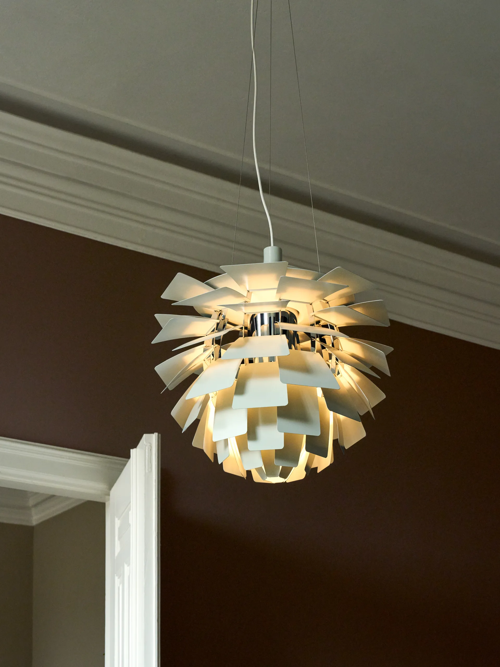 PH Artichoke pendel Ø48 cm, Dusty green-high lustre chrome plated Louis Poulsen