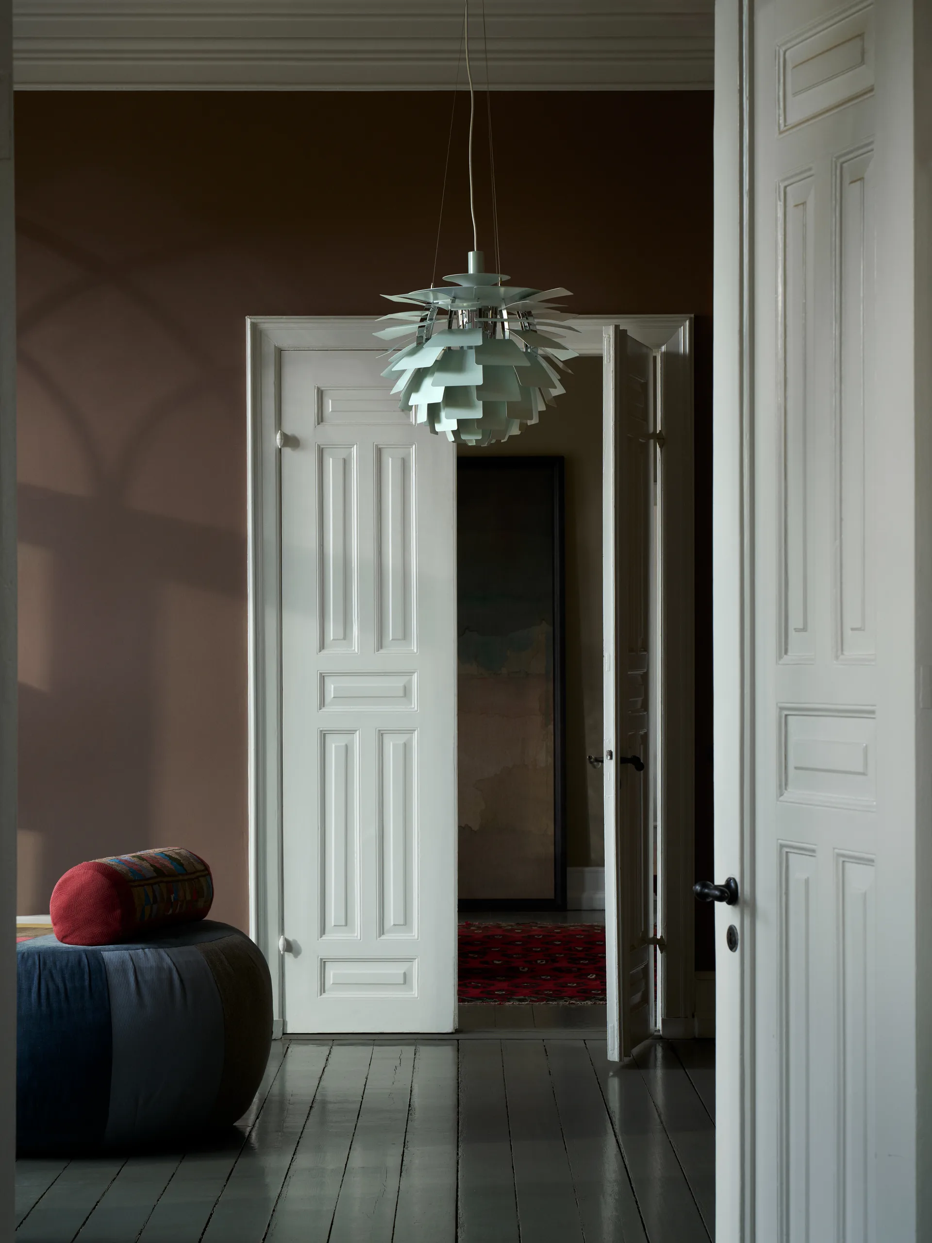 PH Artichoke pendel Ø48 cm, Dusty green-high lustre chrome plated Louis Poulsen