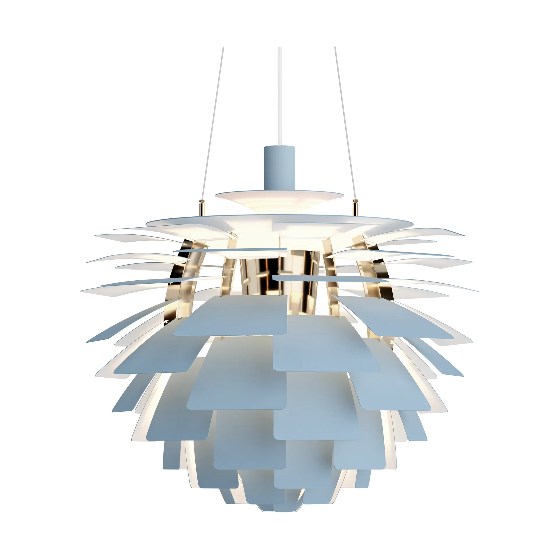 PH Artichoke pendel Ø60 cm, Dusty blue-brass metallised Louis Poulsen