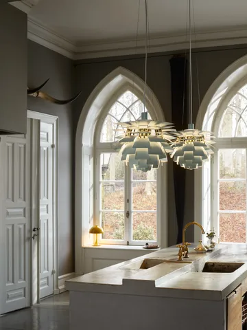PH Artichoke pendel Ø60 cm - Dusty green-high lustre chrome plated - Louis Poulsen