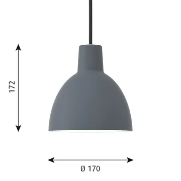 Toldbod 170 pendel - Blå-grå - Louis Poulsen