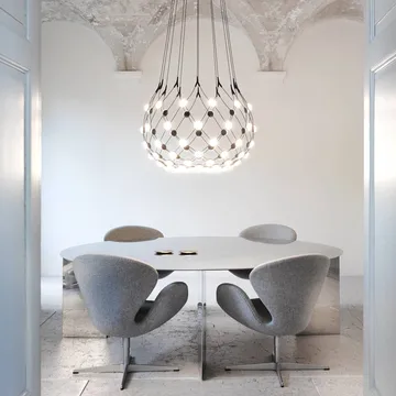Mesh taklampa - svart, medium - Luceplan