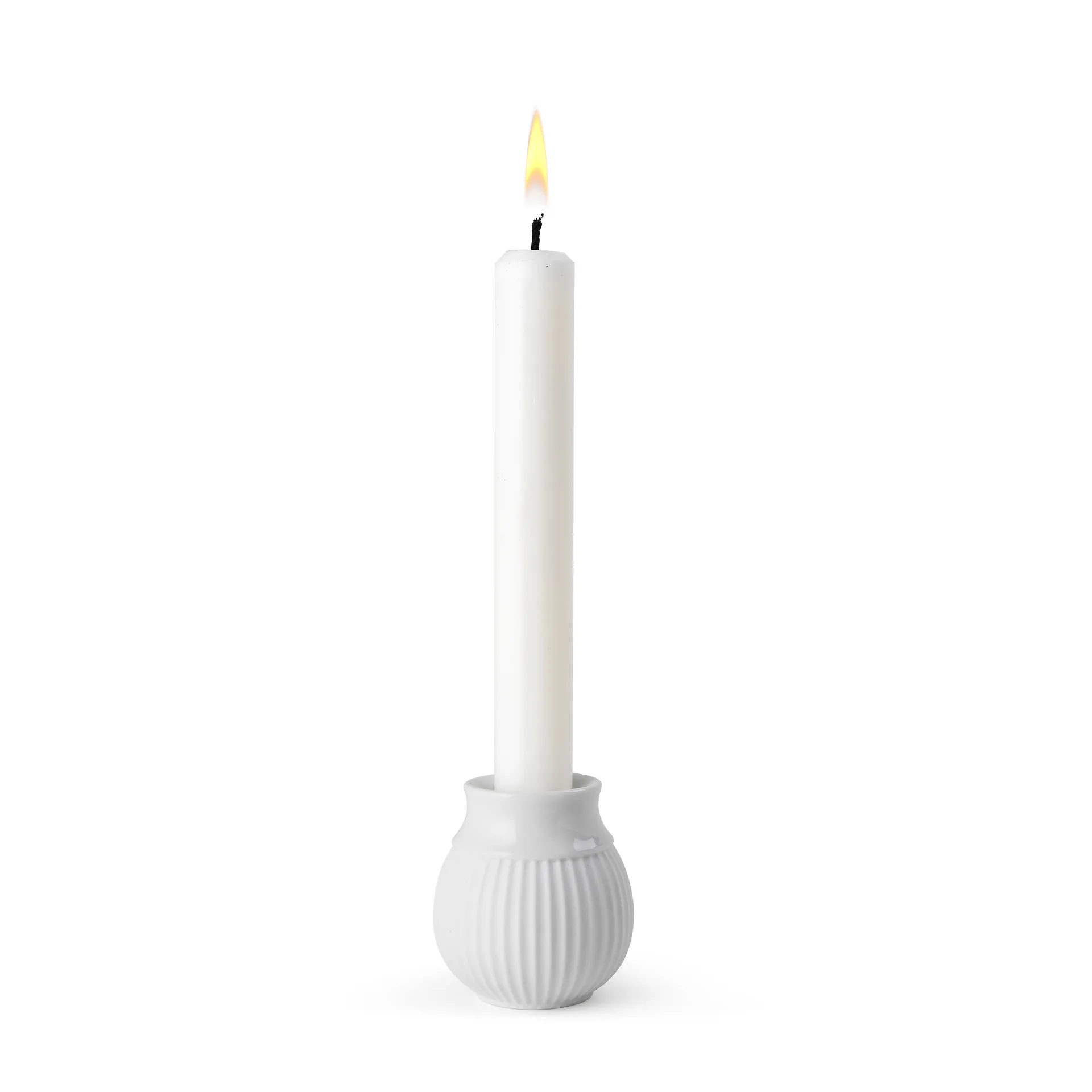 Curve ljusstake 7 cm, Vit Lyngby Porcelæn