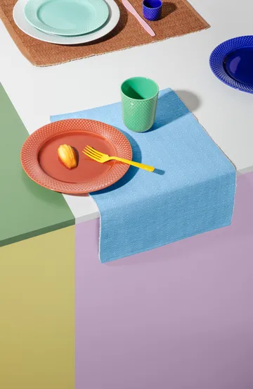 Herringbone bordstablett 30x43 cm - Turkos - Lyngby Porcelæn