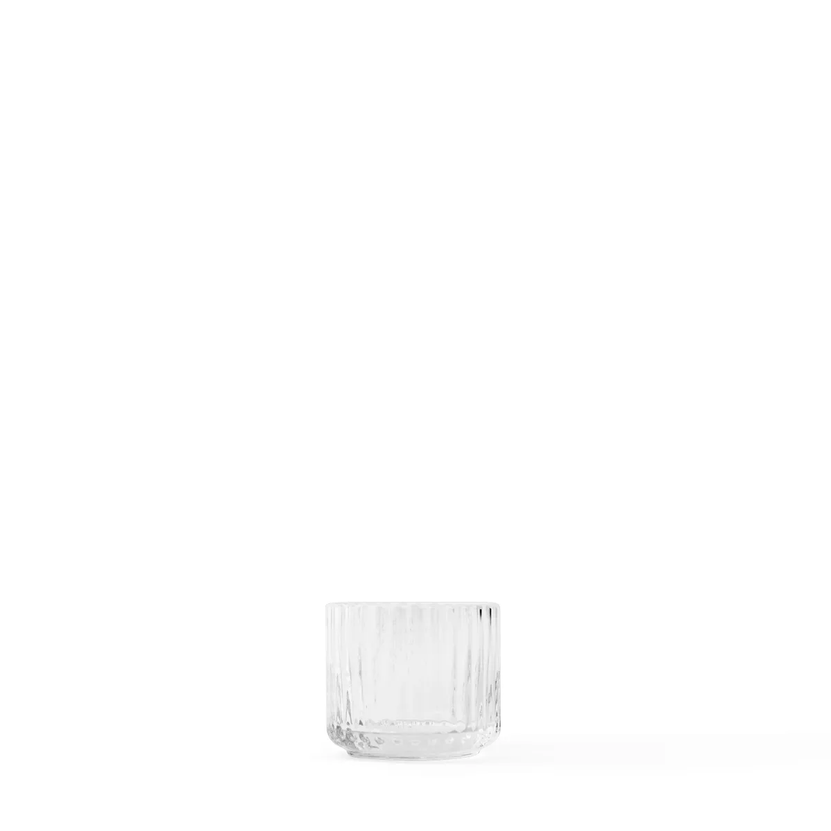 Ljuslykta glas Ø6,7 cm, Klar Lyngby Porcelæn