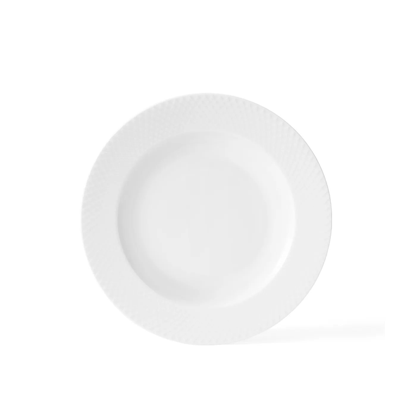 Rhombe djup tallrik vit, Ø 23 cm Lyngby Porcelæn