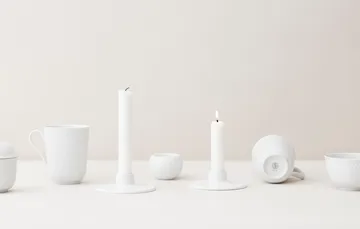 Rhombe ljusstake 3 cm - Vit - Lyngby Porcelæn