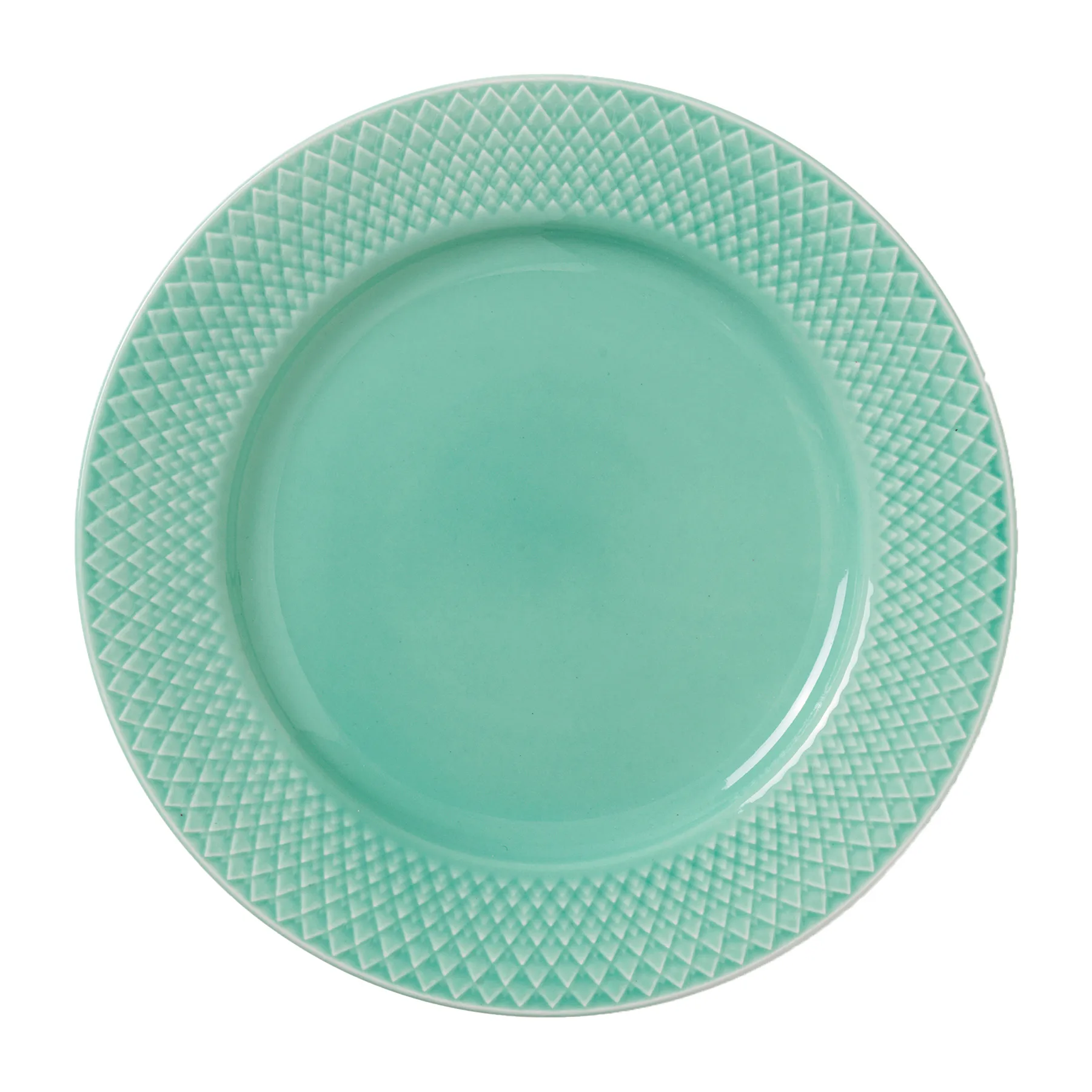 Rhombe tallrik Ø21 cm, Aqua Lyngby Porcelæn