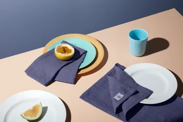 Rhombe tallrik Ø21 cm - Aqua - Lyngby Porcelæn